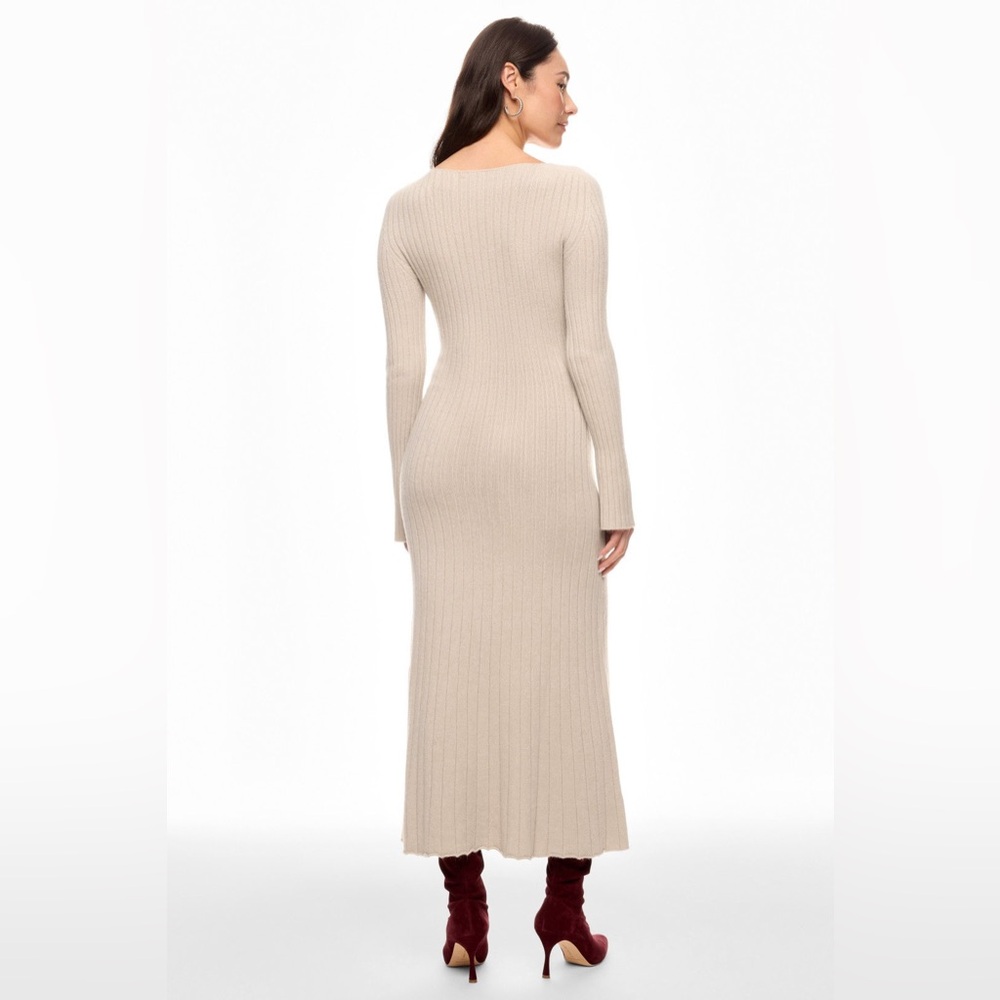 Pietro Brunelli Cream Long Sleeve Maternity Dress - Picture 4 of 6